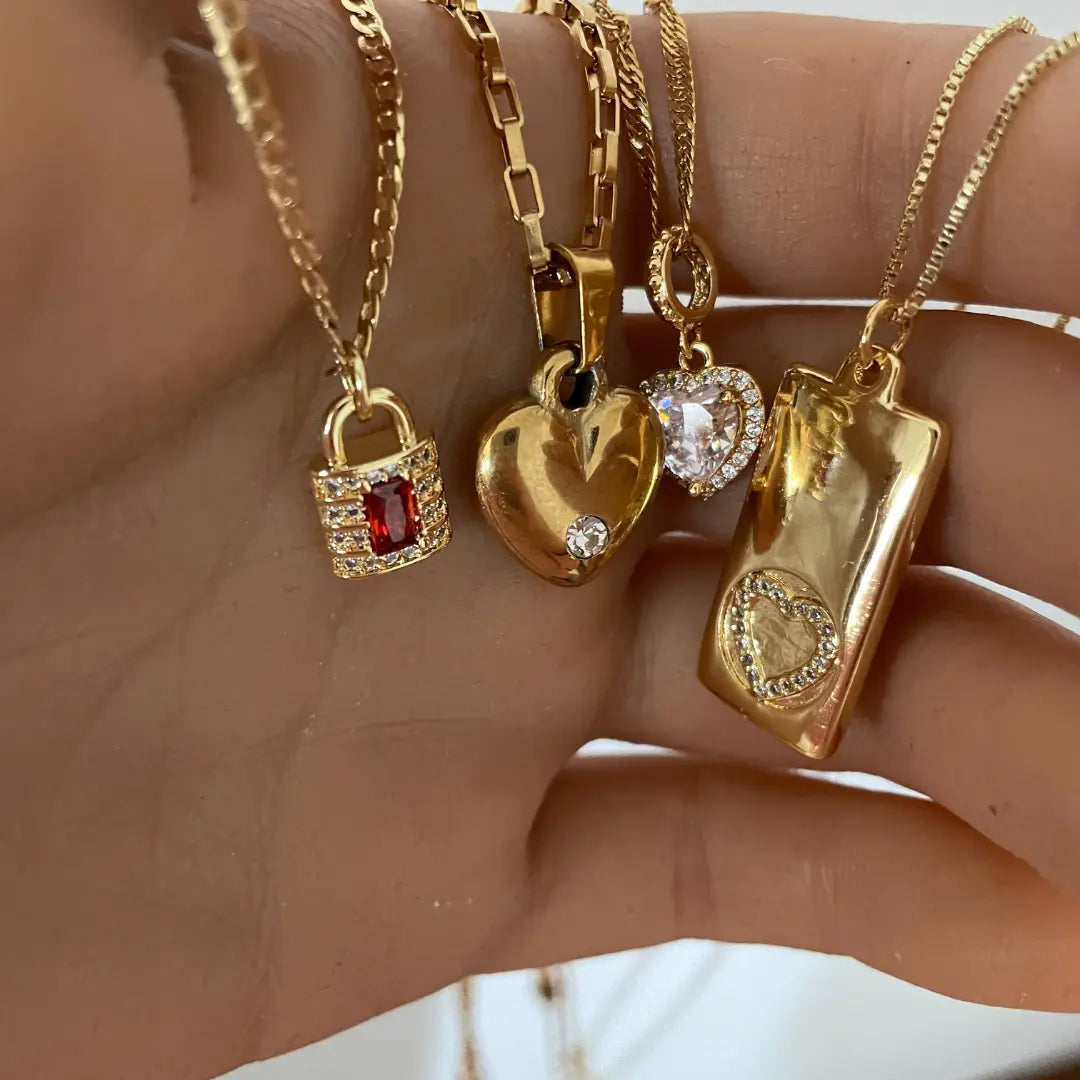 Collar Corazón Brillante