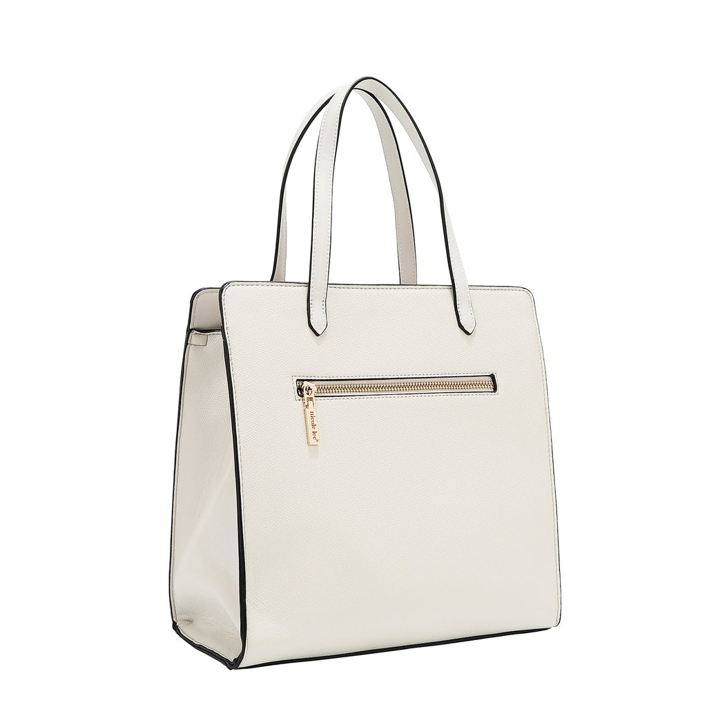 BOLSO DE BOLSILLO CON BLOQUES DE COLOR (BLANCO)