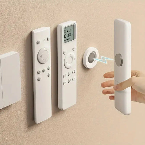 3pcs No Drill Magnetic Remote Holder - Wall Mount for TV/AC/DVD Remotes, White Space-Saving Design Todo Para Si