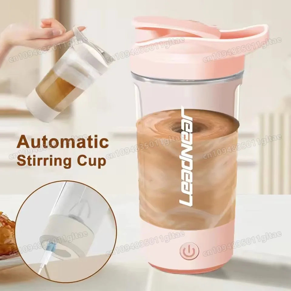 New 650ml USB Electric Portable Whey Protein Shaker bottle Fully Automatic Stirring Cup Rechargeable Gym BA Free Cocktail Blend
