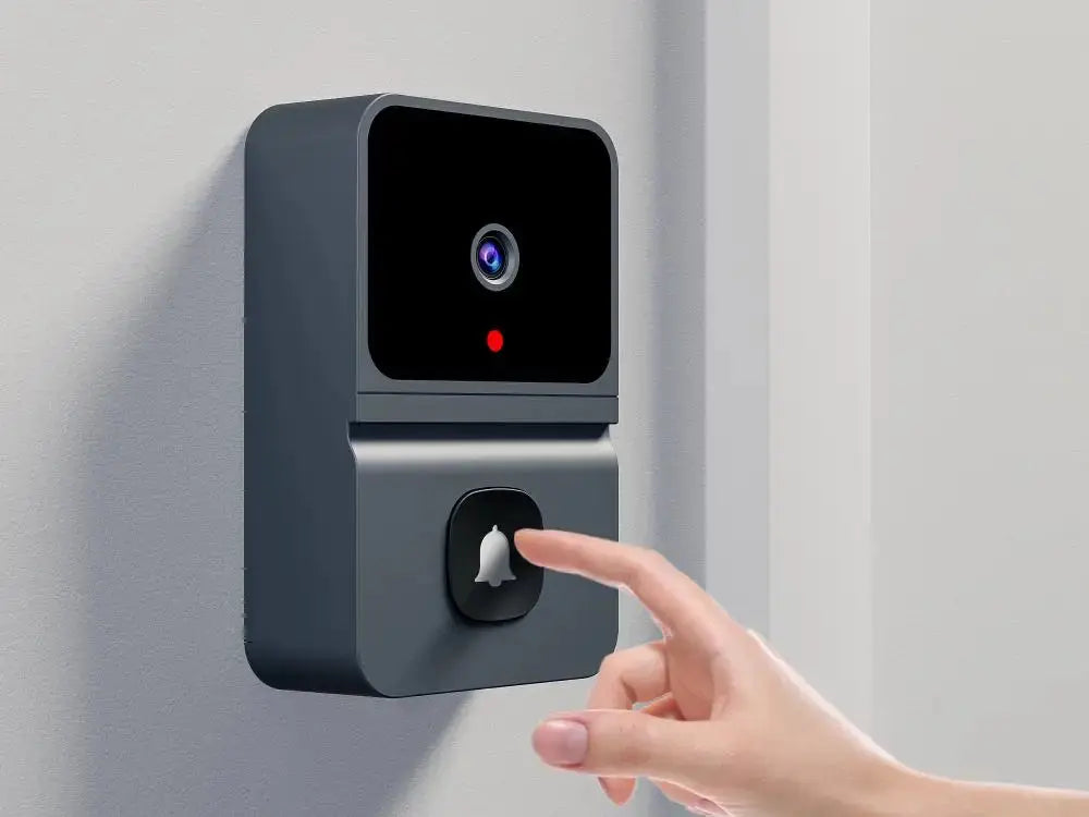 Wireless WiFi Doorbell with Outdoor HD Security Camera, Night Vision Video Intercom, Voice Changer for Home Monitoring Door Phone