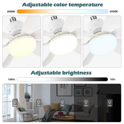 LED Ceiling Fan Light E27 40W with Remote Dimming