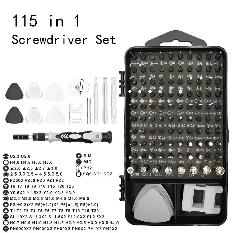 115-in-1 Screwdriver Set, Multi-functional Precision Screwdriver Kit for Mobile Phone and Computer Disassembly & Repair