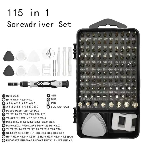 115-in-1 Screwdriver Set, Multi-functional Precision Screwdriver Kit for Mobile Phone and Computer Disassembly & Repair
