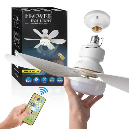 LED Ceiling Fan Light E27 40W with Remote Dimming