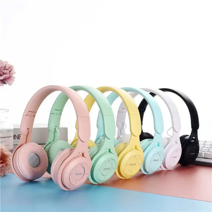 Wireless Macaron Kids Headphones With Mic For Gaming