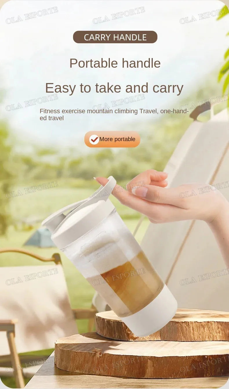 New 650ml USB Electric Portable Whey Protein Shaker bottle Fully Automatic Stirring Cup Rechargeable Gym BA Free Cocktail Blend