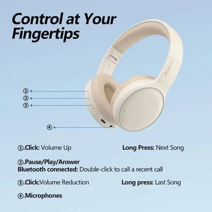 Bluetooth 5.3 Wireless Gaming Headphones with Mic