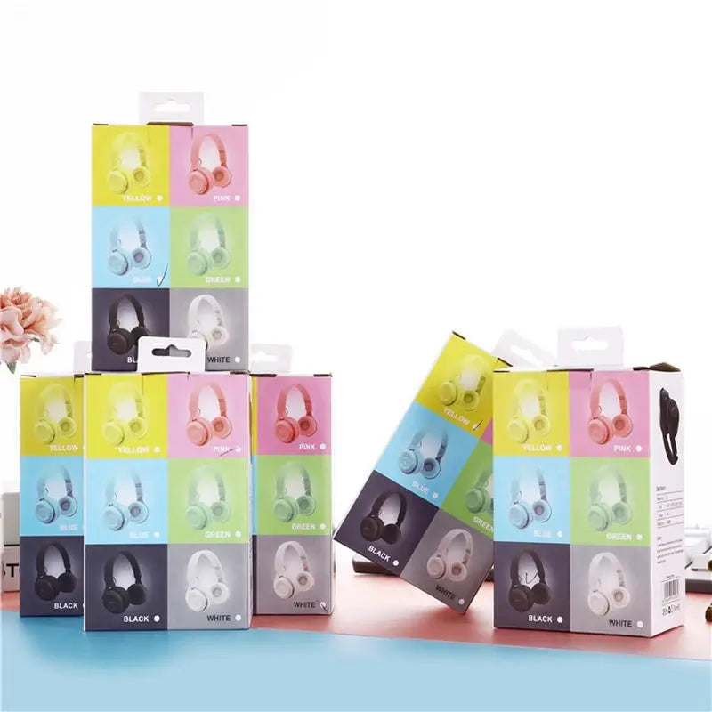 Wireless Macaron Kids Headphones With Mic For Gaming