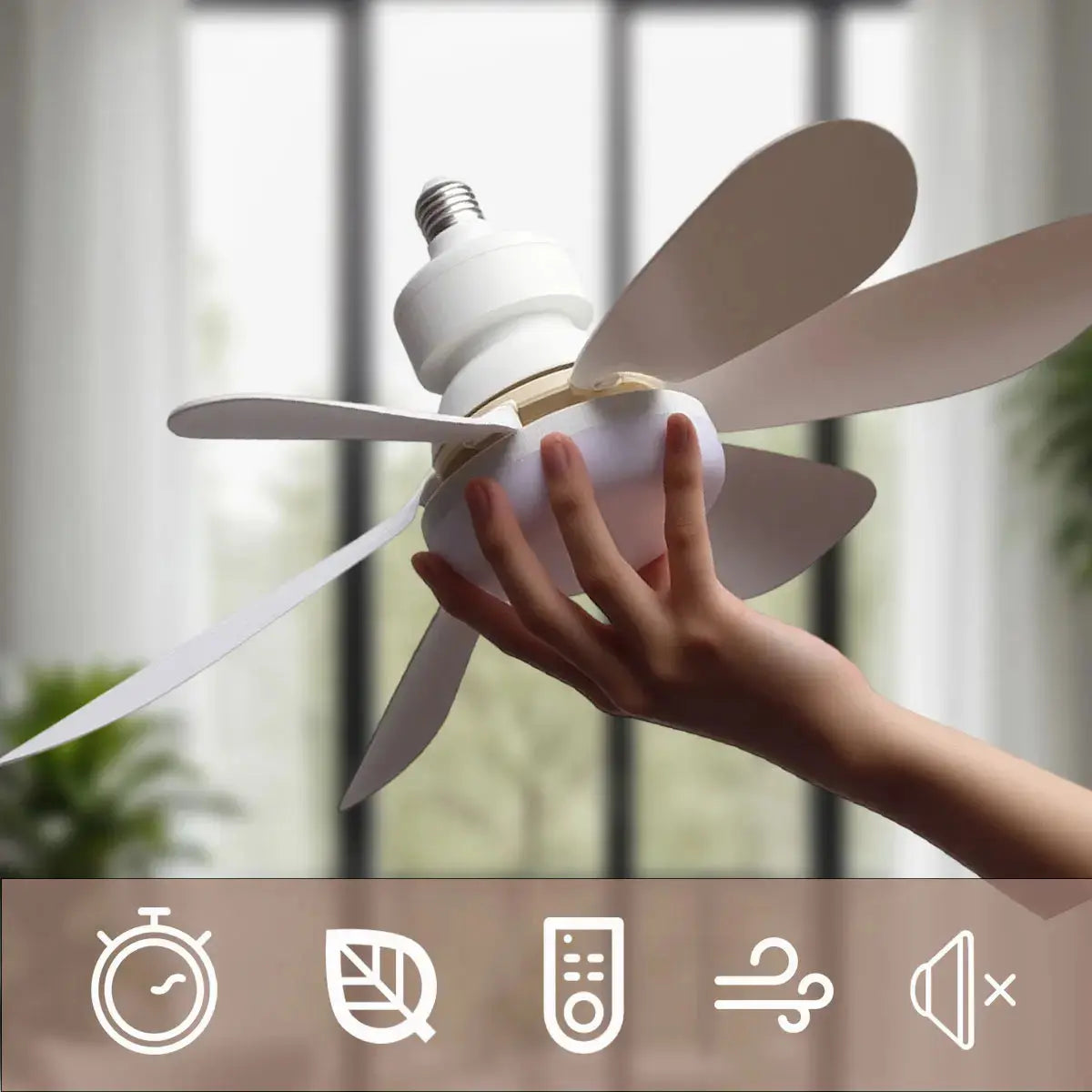 LED Ceiling Fan Light E27 40W with Remote Dimming