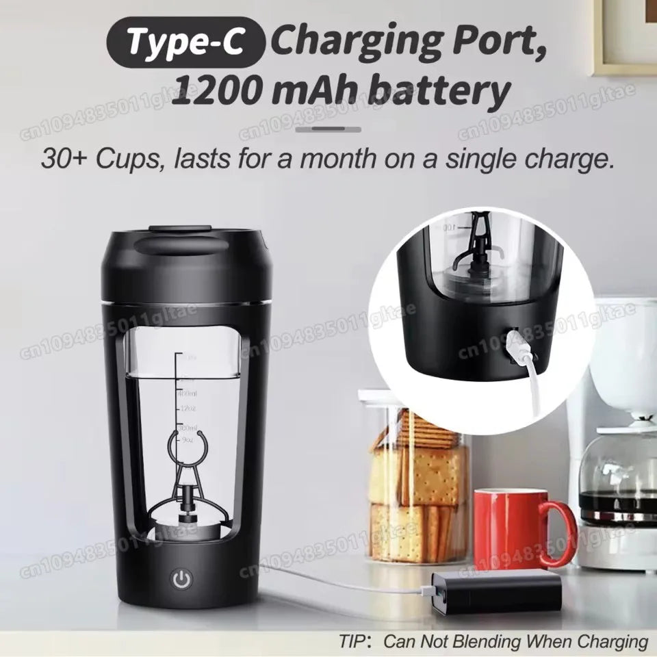 New 650ml USB Electric Portable Whey Protein Shaker bottle Fully Automatic Stirring Cup Rechargeable Gym BA Free Cocktail Blend