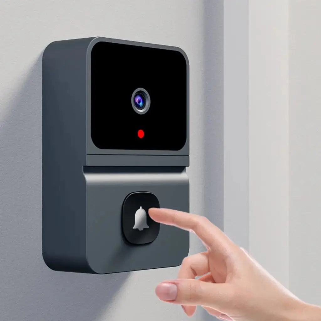 Wireless WiFi Doorbell with Outdoor HD Security Camera, Night Vision Video Intercom, Voice Changer for Home Monitoring Door Phone