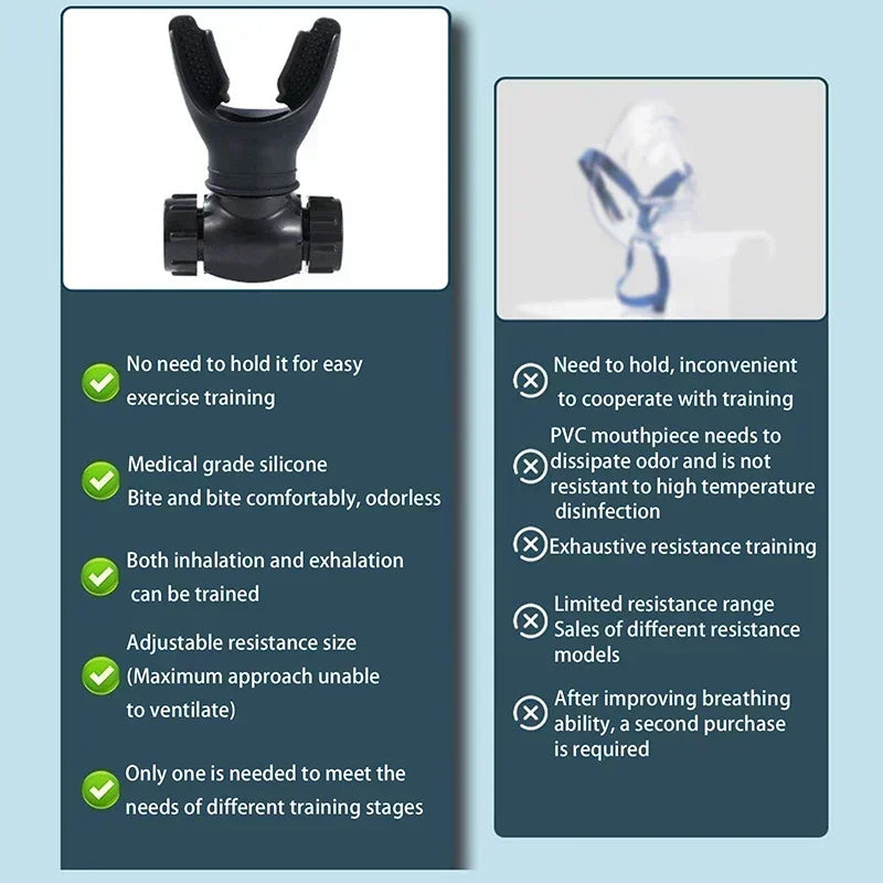 Physical therapy rehabilitation exercises, sports exercise equipment for the heart and lungs, portable respiratory trainer