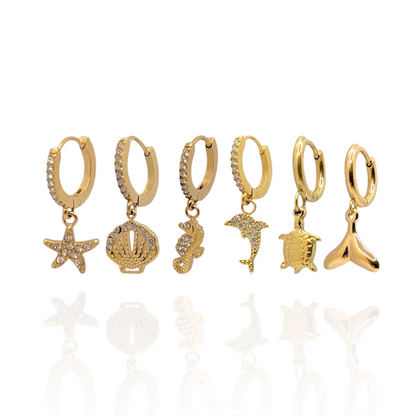 Pendientes Oceania (Dorado)