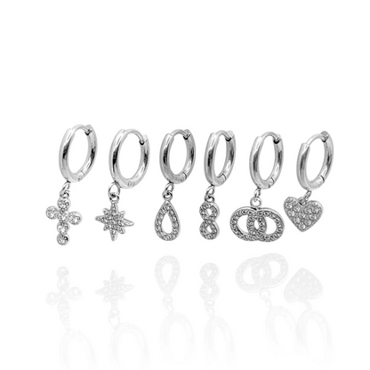 Pendientes Siman (Plateado)